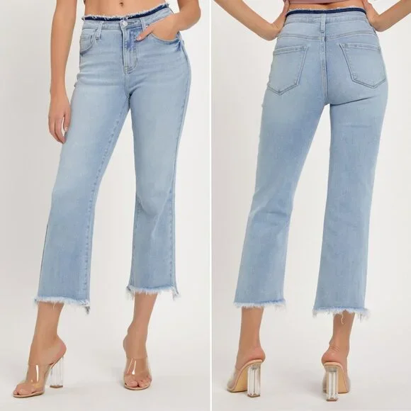 RISEN Crop Flare Jeans - Size 9/29 - Picture 3 of 13